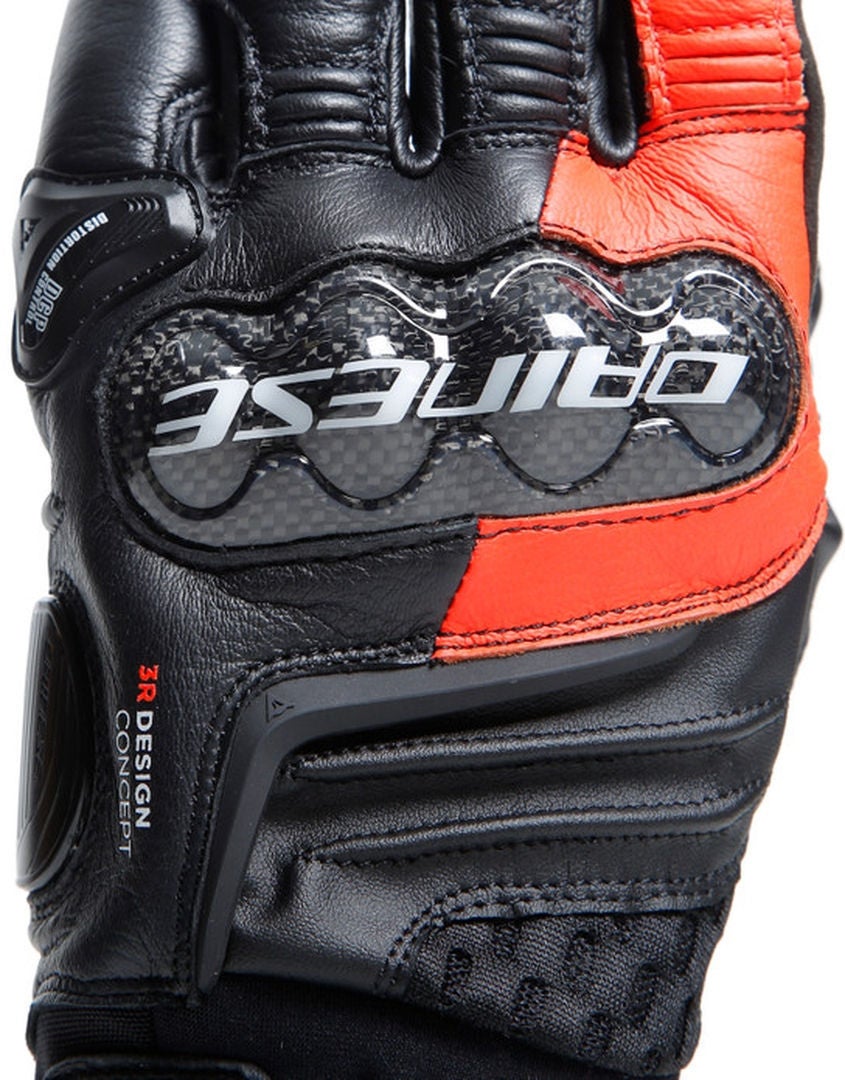 Dainese Carbon 4 Short Motorcykelhandsker sort/rød 2XL Figur 12