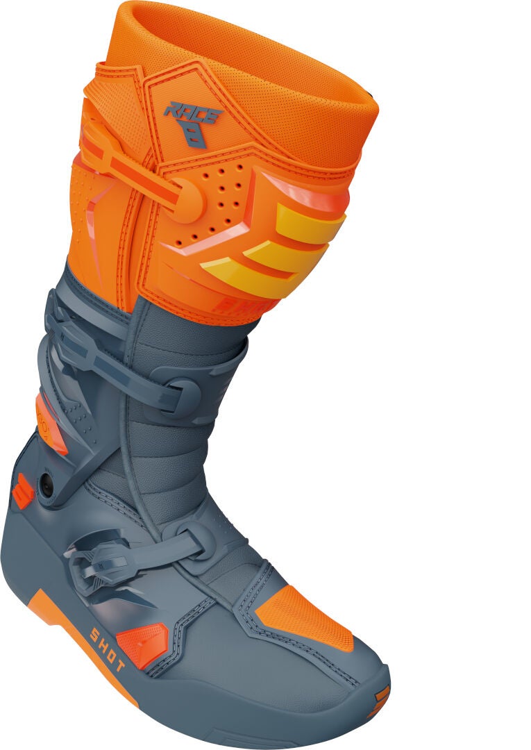 Shot Race 8 Motocross Boots grey/orange 41 Figure 3