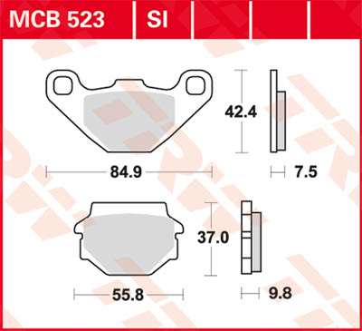 TRW Lucas Bremsbelag MCB523 Figur 1