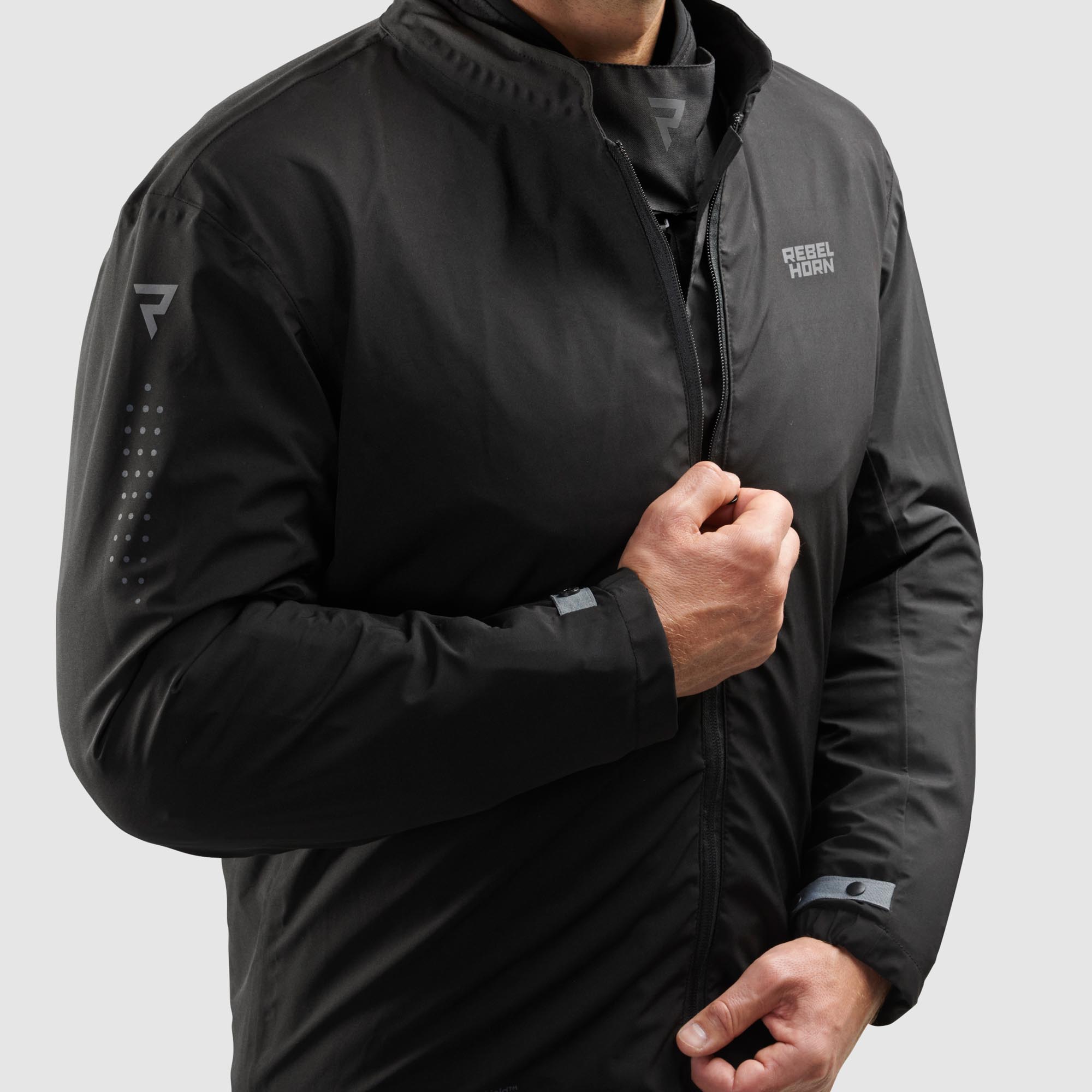 Side view of Rebelhorn Hiker 4 waterproof Motorcycle Textile Jacket