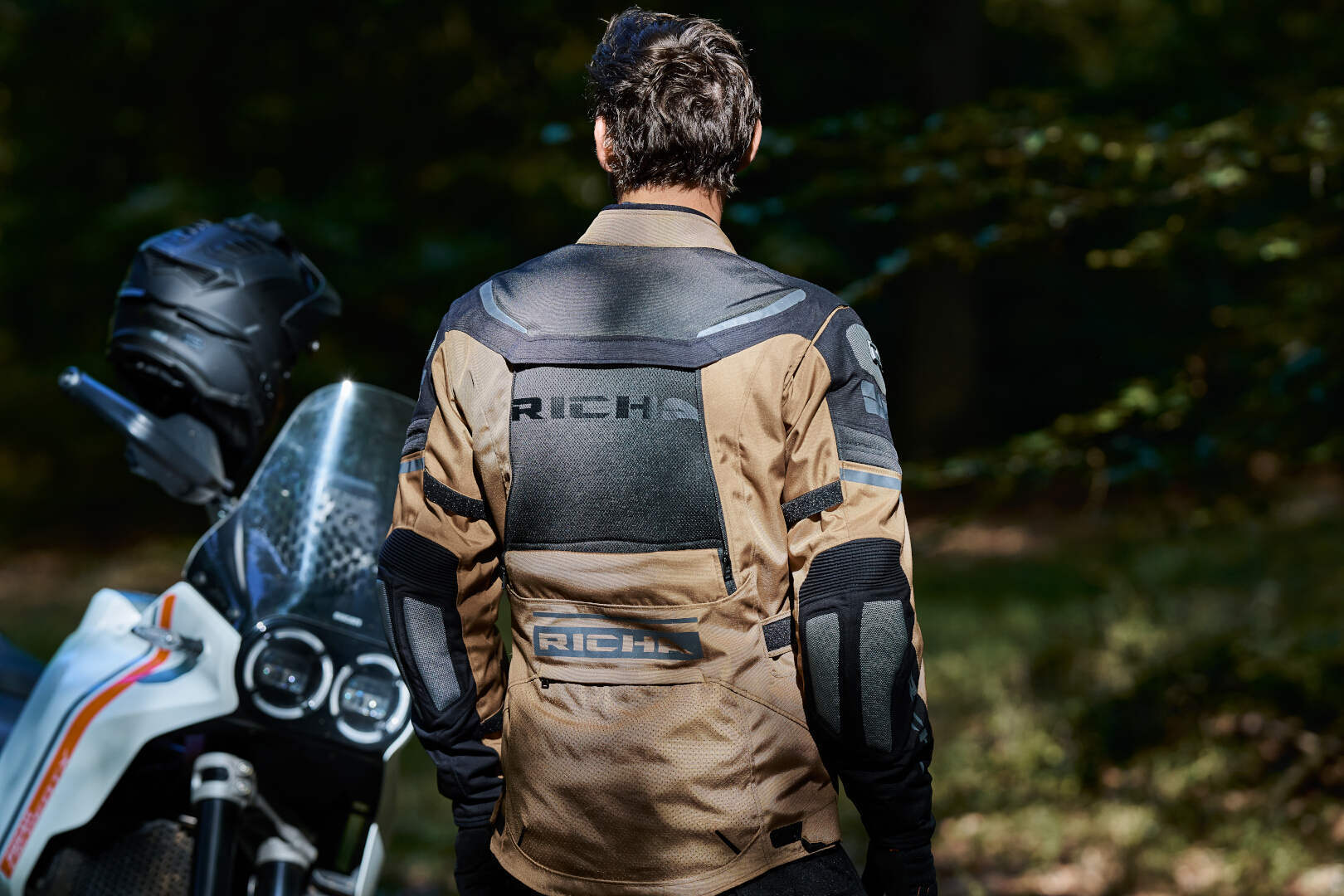 Richa Infinity 2 Adventure waterproof Motorcycle Textile Jacket brown/black S Figure 12