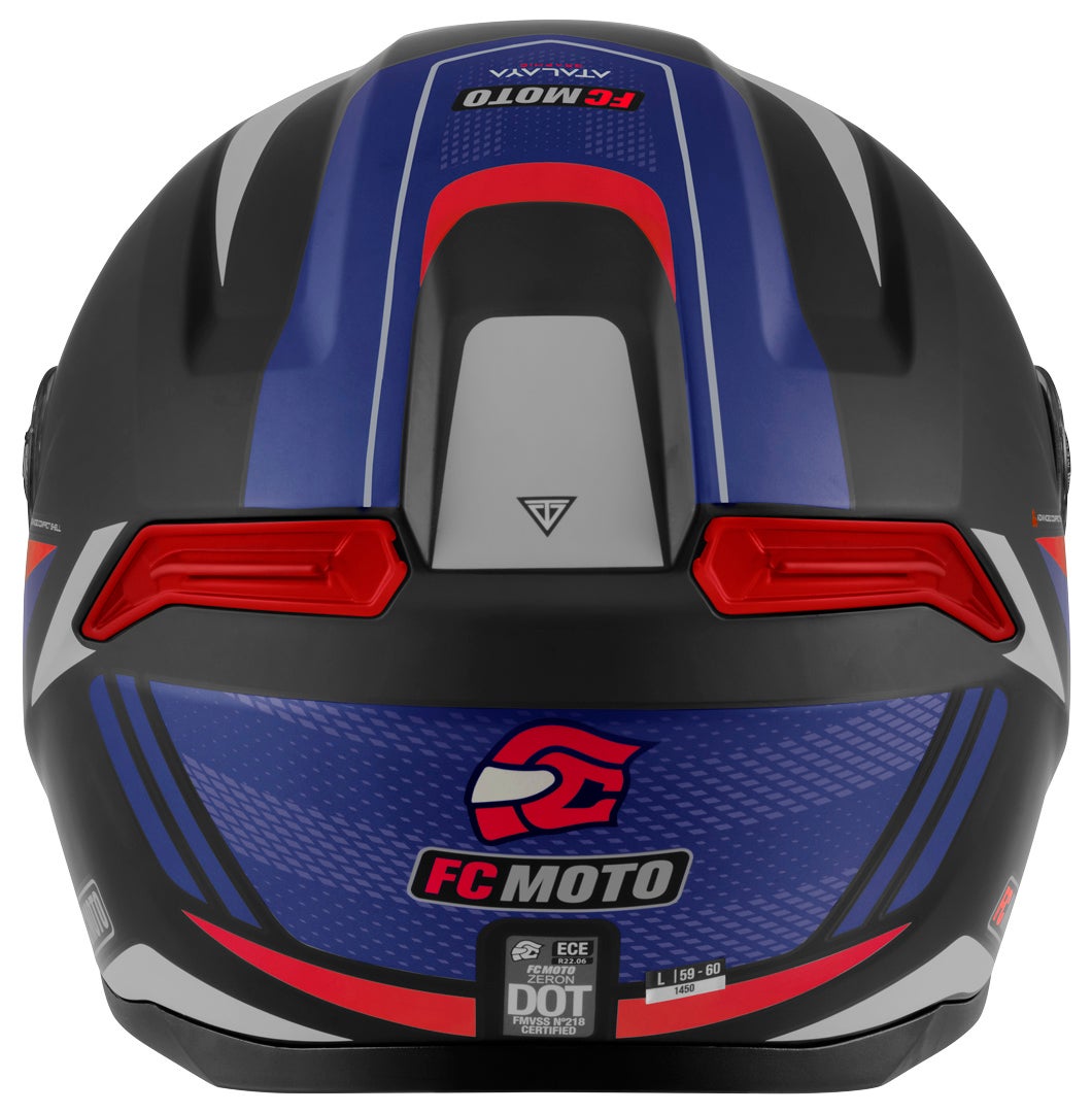 FC-Moto FF114B Zeron Helmet black matt/red/blue/white S Figure 4