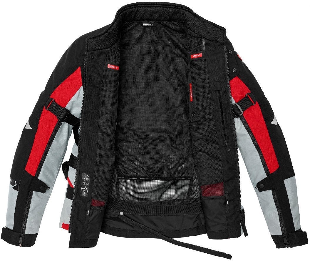 Spidi H2Out Allroad Motorcycle Textile Jacket black/grey/red XXL Figure 7