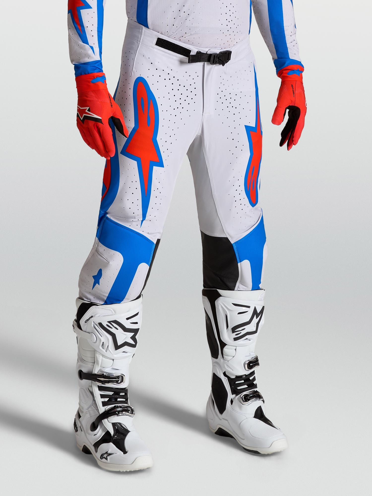 Alpinestars Supertech Vesta Pantaloni da motocross viola/rosso 38 Figura 4