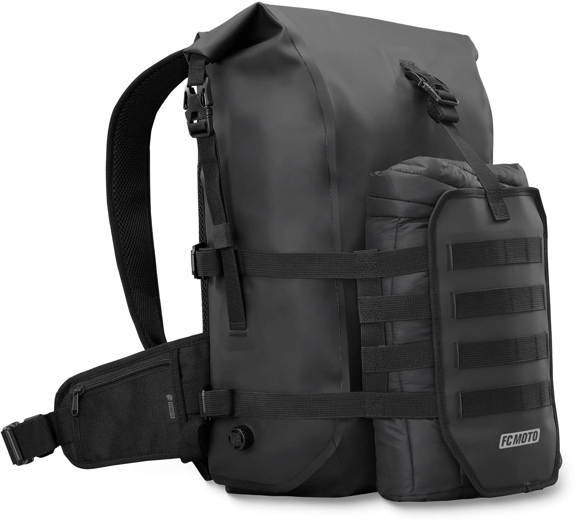 FC-Moto Ever-ST Roll-Top 26 L Rucsac impermeabil Negru de carbon Figura 4