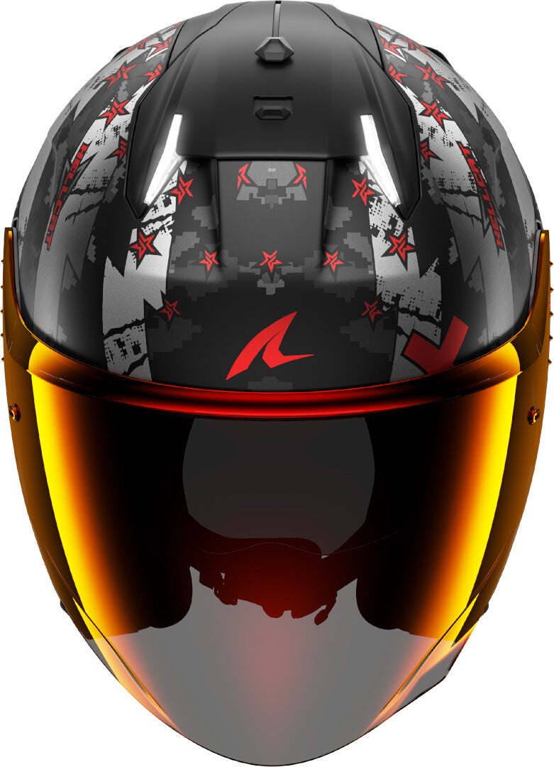 Shark Skwal i3 Jet Hellcat Casco Jet nero opaco/bianco/rosso M (57/58) Figura 2
