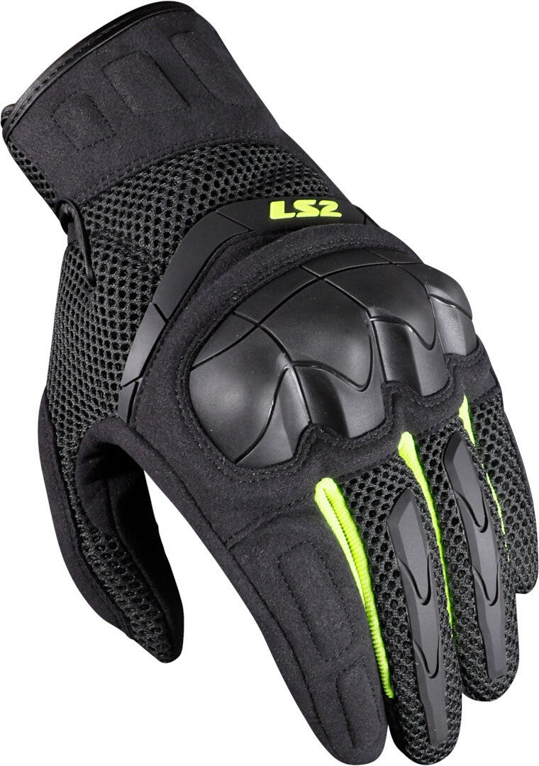 LS2 Kubra Motorrad Handschuhe anthrazit/neon-gelb L Abbildung 1