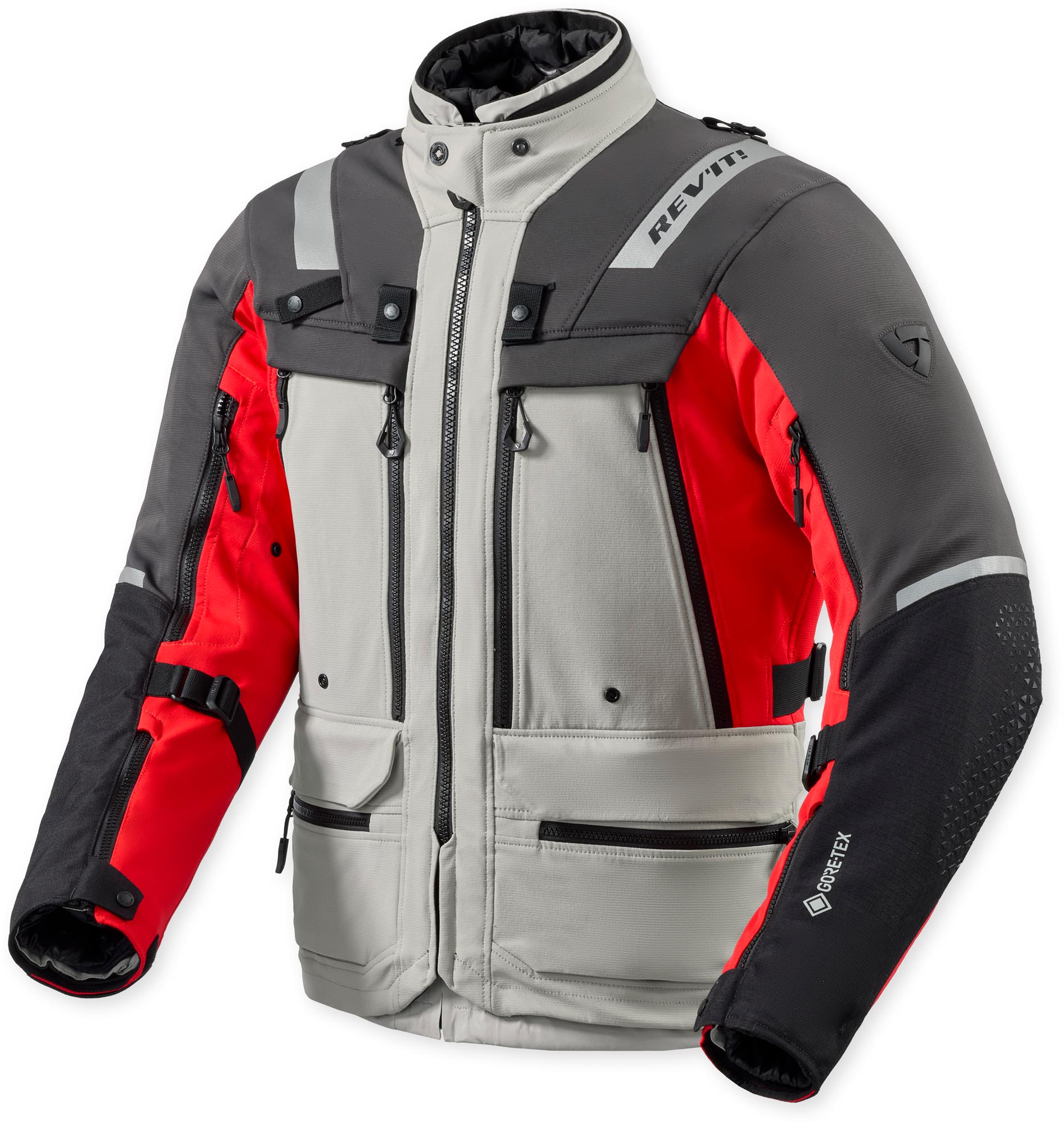 Revit Defender 4 GTX Veste textile moto imperméable anthracite/rouge M Figure 1