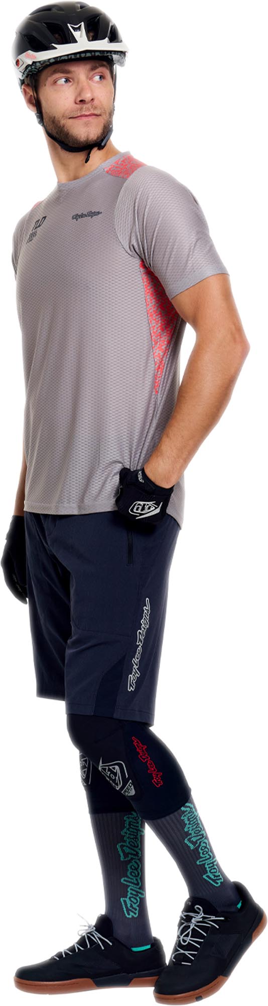 Troy Lee Designs Skyline Pro Air Ridgeline Short Sleeve Bicycle Jersey light grey M Figure 11