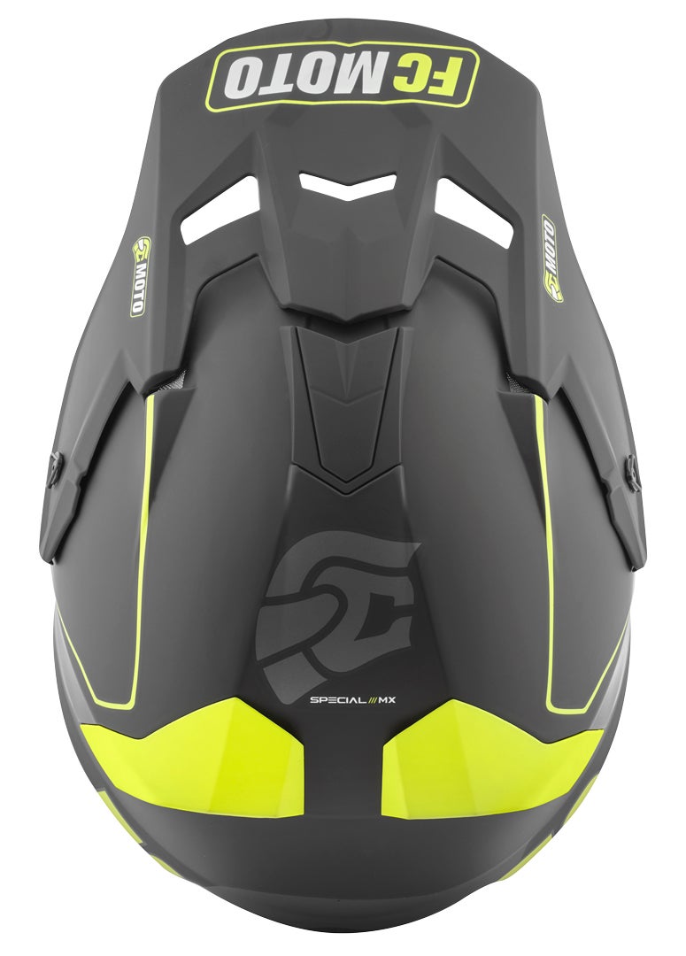 FC-Moto Merkur Straight Casco Motocross nero/giallo 2XL Figura 6