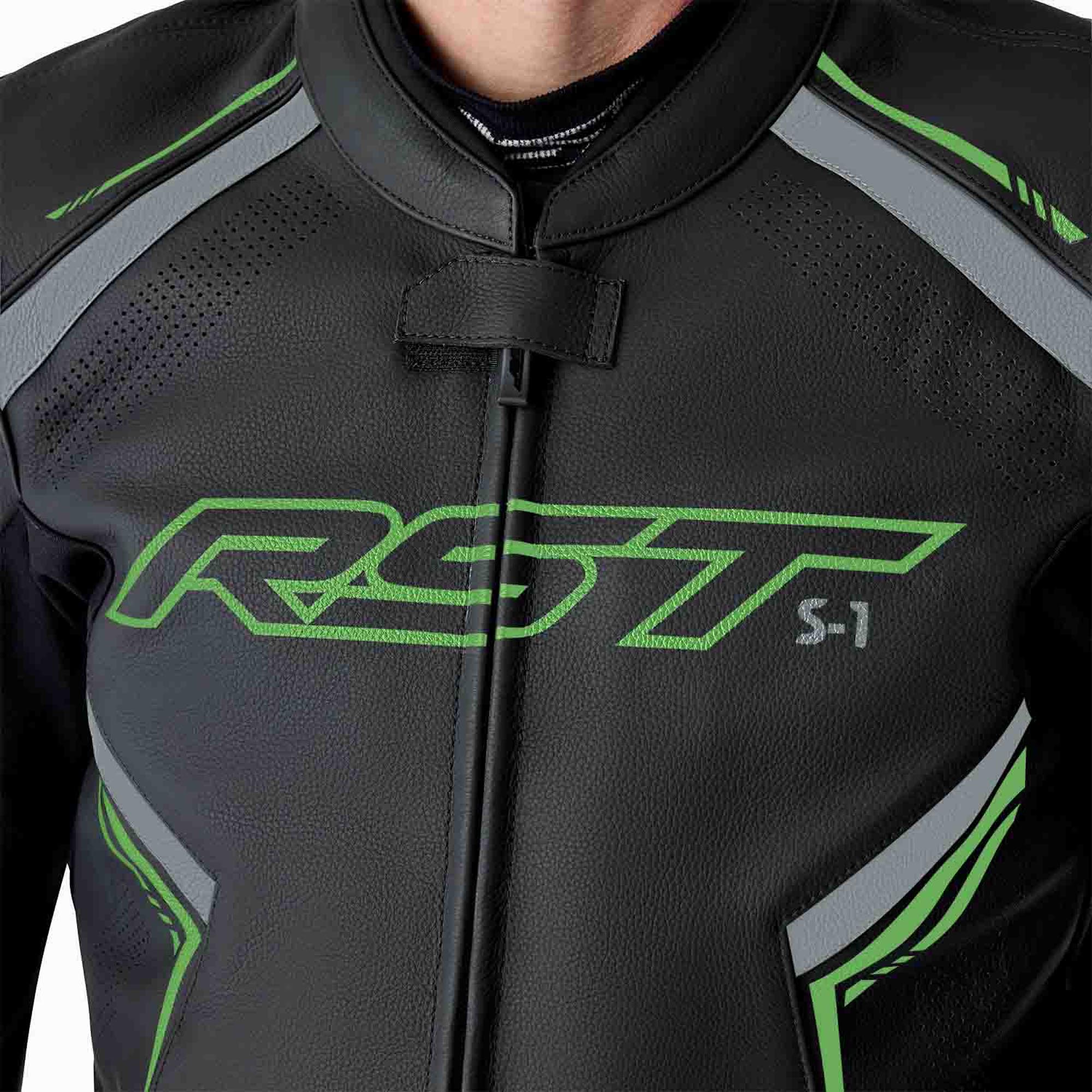 RST S1 D3O perforierte Motorrad Lederjacke schwarz/neon-grün 54 Abbildung 4