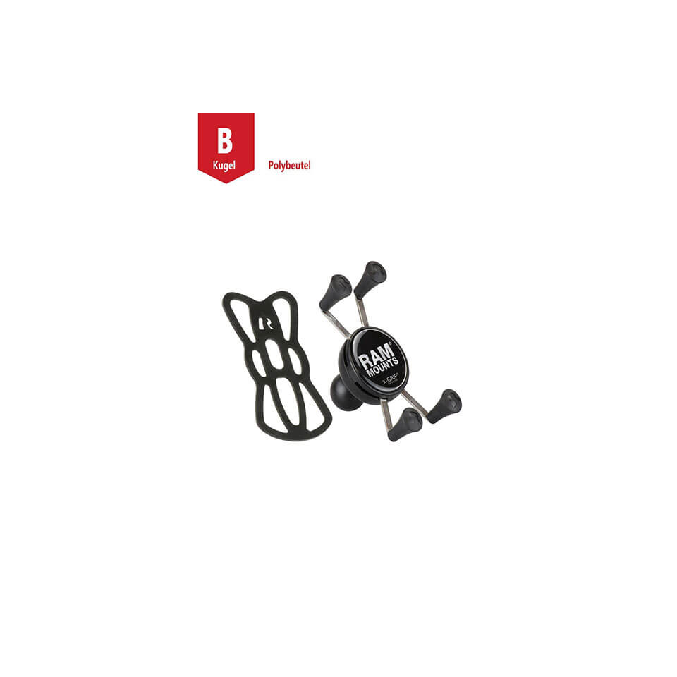 RAM Monta grampo de esfera B universal X-Grip (1) para dispositivos multimídia Artigo principal Figura 1