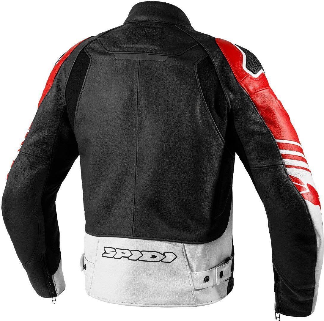 Spidi Track Warrior Motorcycle Leather Jacket black/red 54 Figure 2