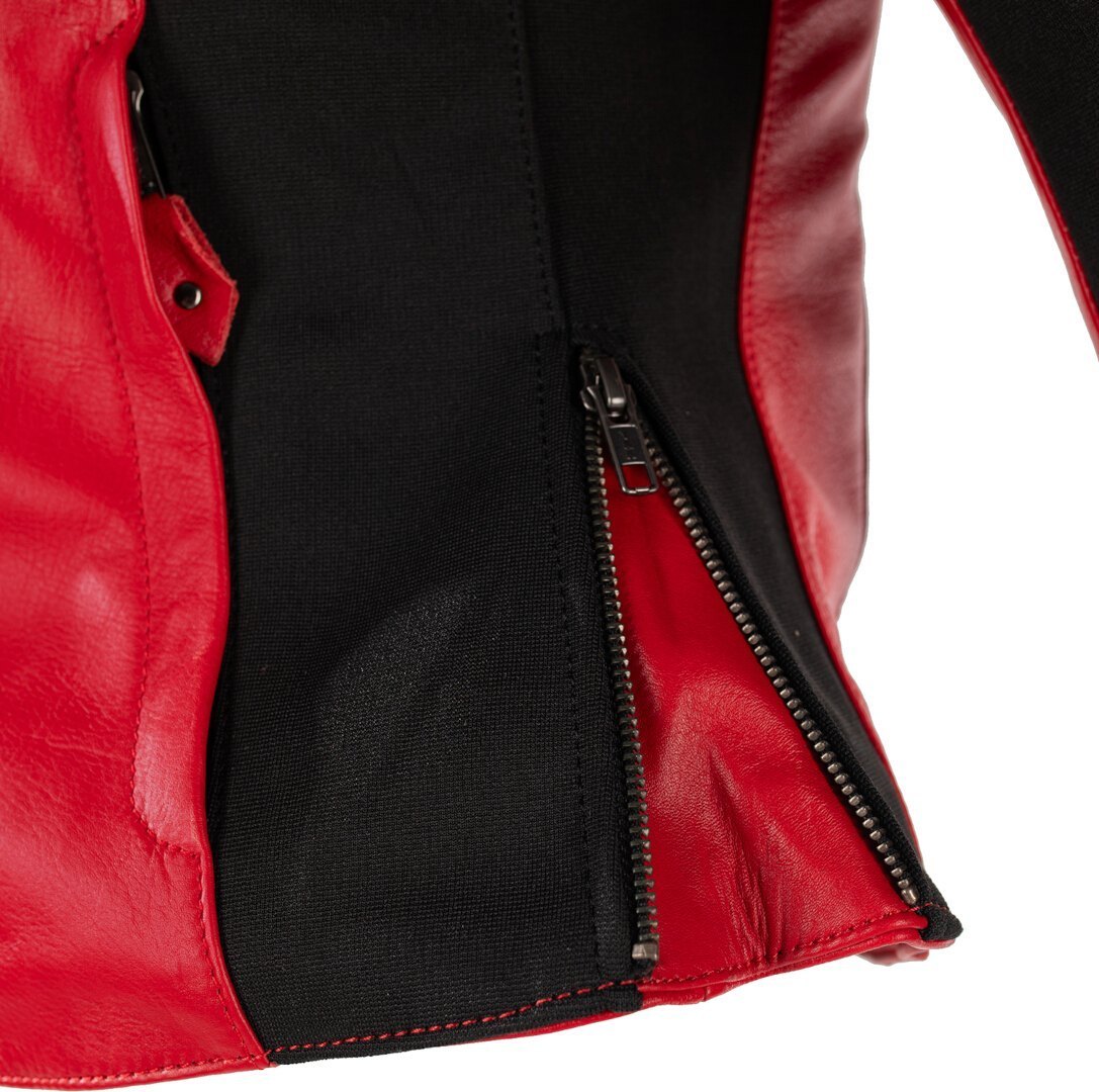 Rusty Stitches Donna Ladies Motorcycle Leather Jacket red/black 46 Figure 3