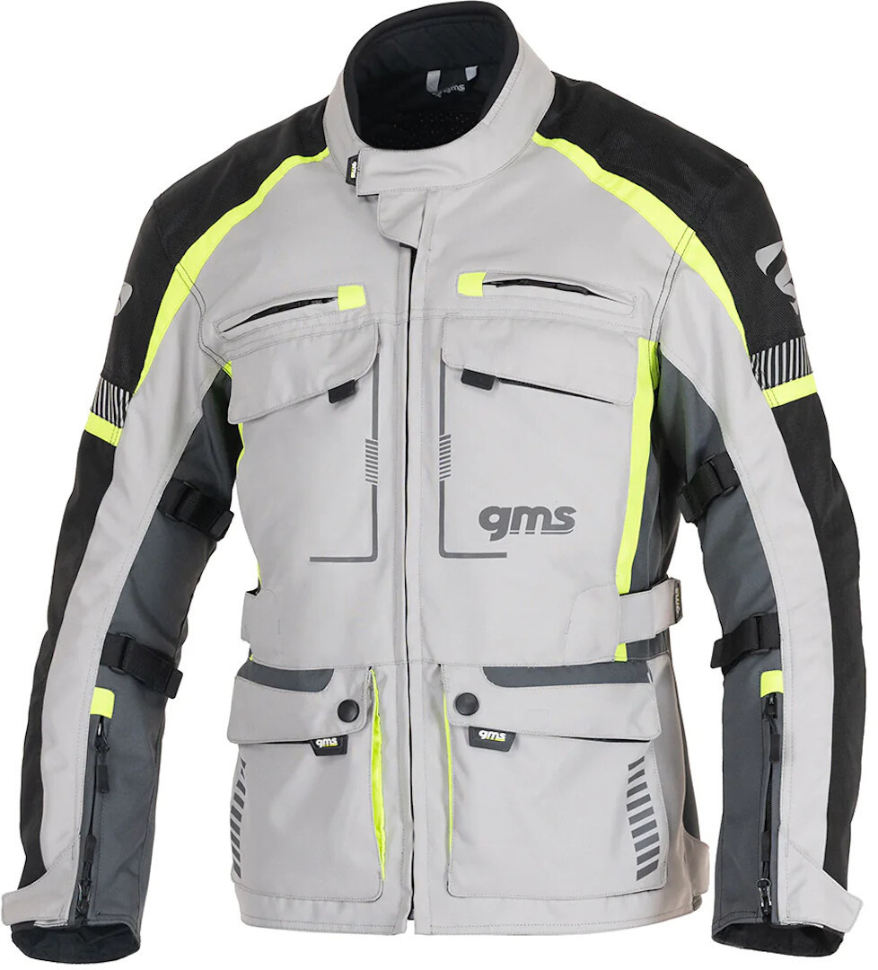 GMS Everest 3in1 Giacca tessile moto grigio/giallo S Figura 1