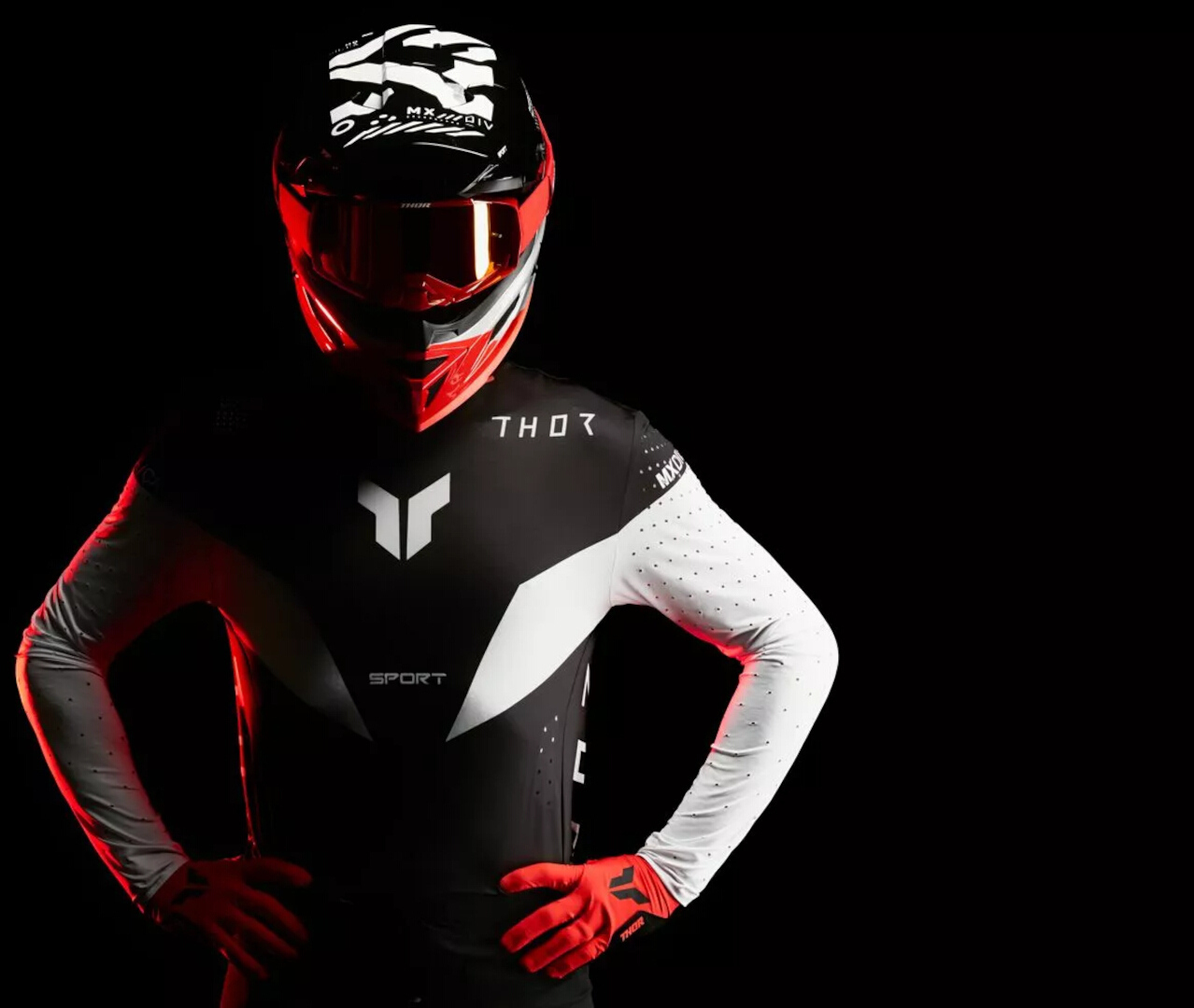 Thor Sportmode Strike Motokrosový dres černobílá M Obrázek 13