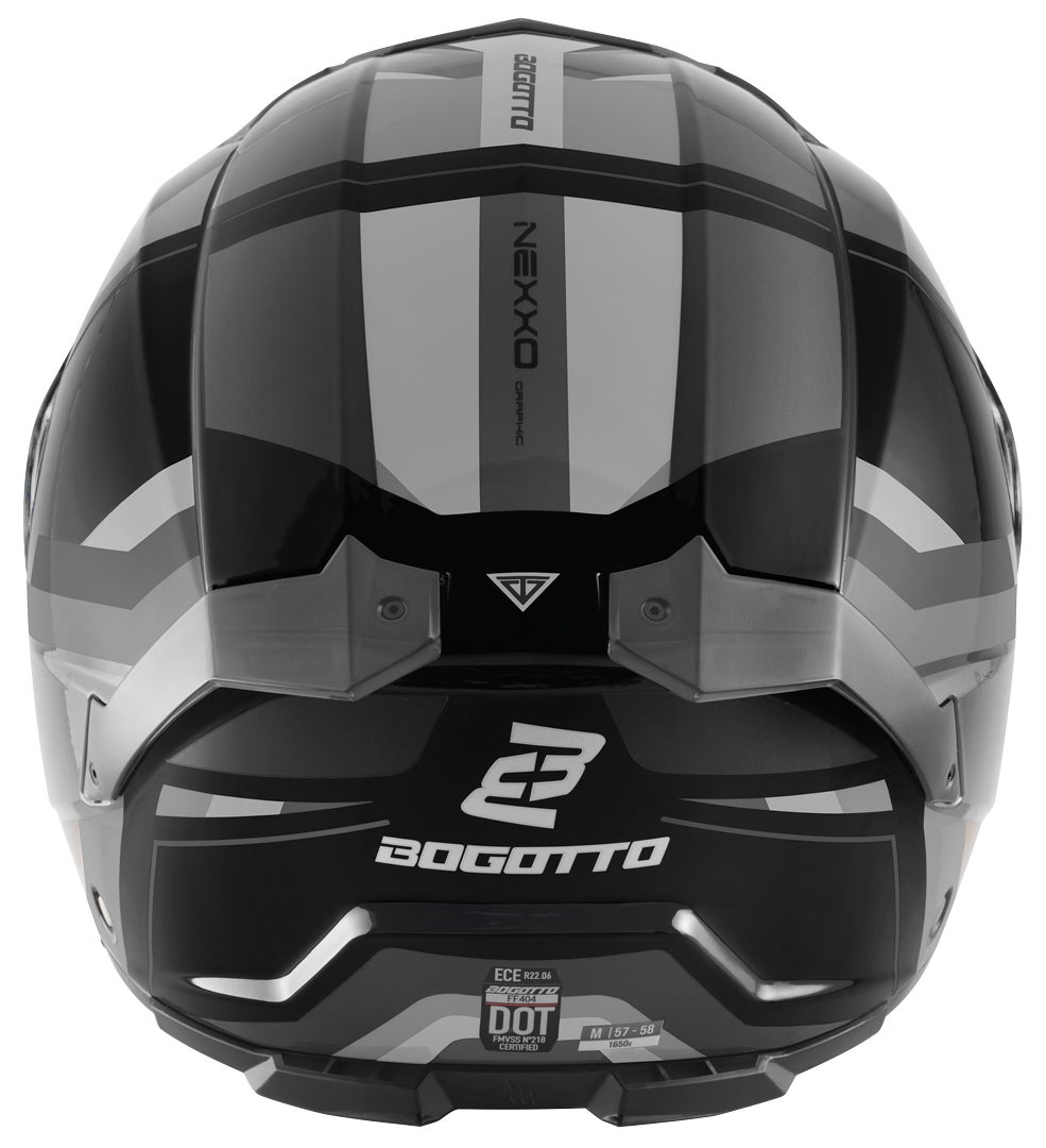 Bogotto FF404 Ezion Casco abatible negro mate/gris S Figura 6