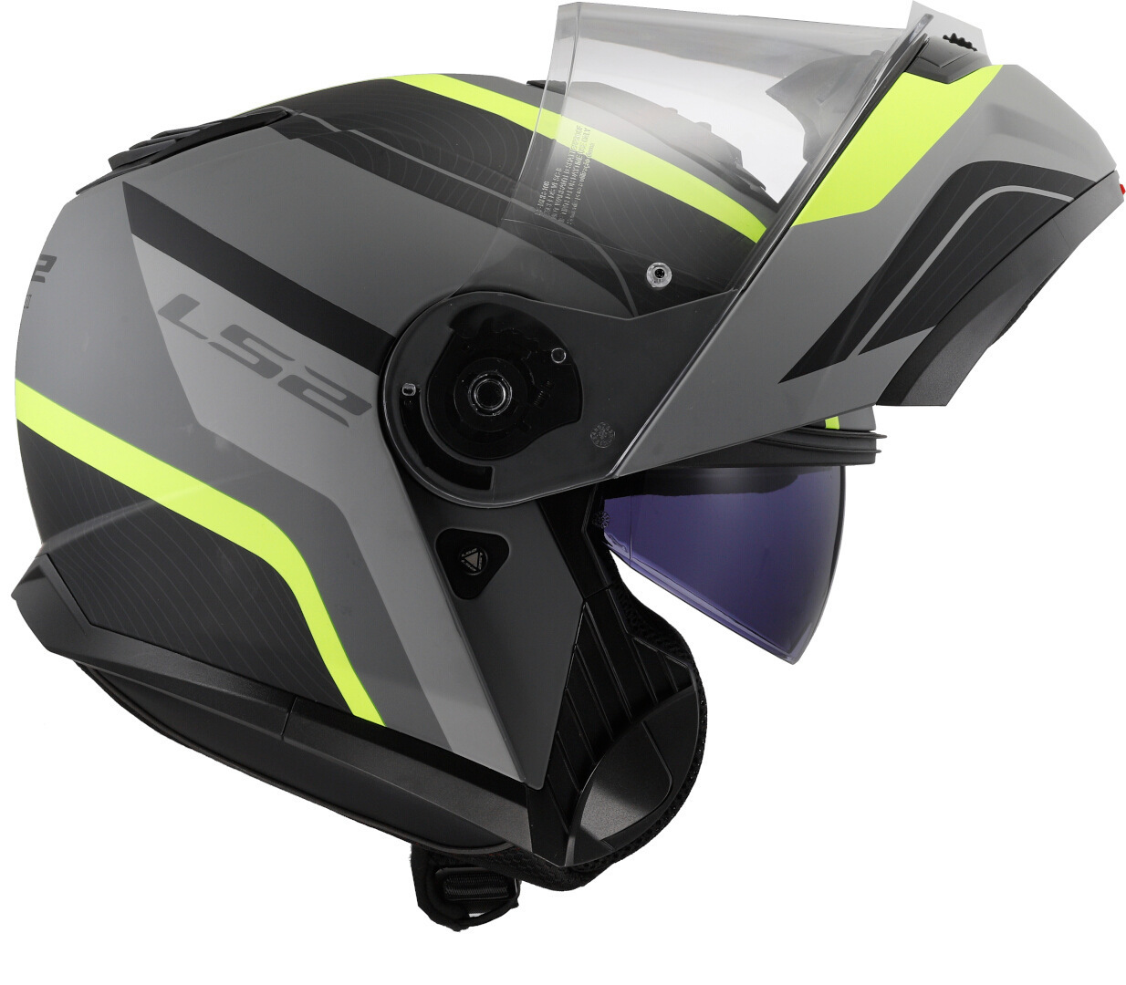 LS2 FF908 Strobe II Monza Cască Negru mat/gri/galben-neon XXXL (65/66) Figura 12