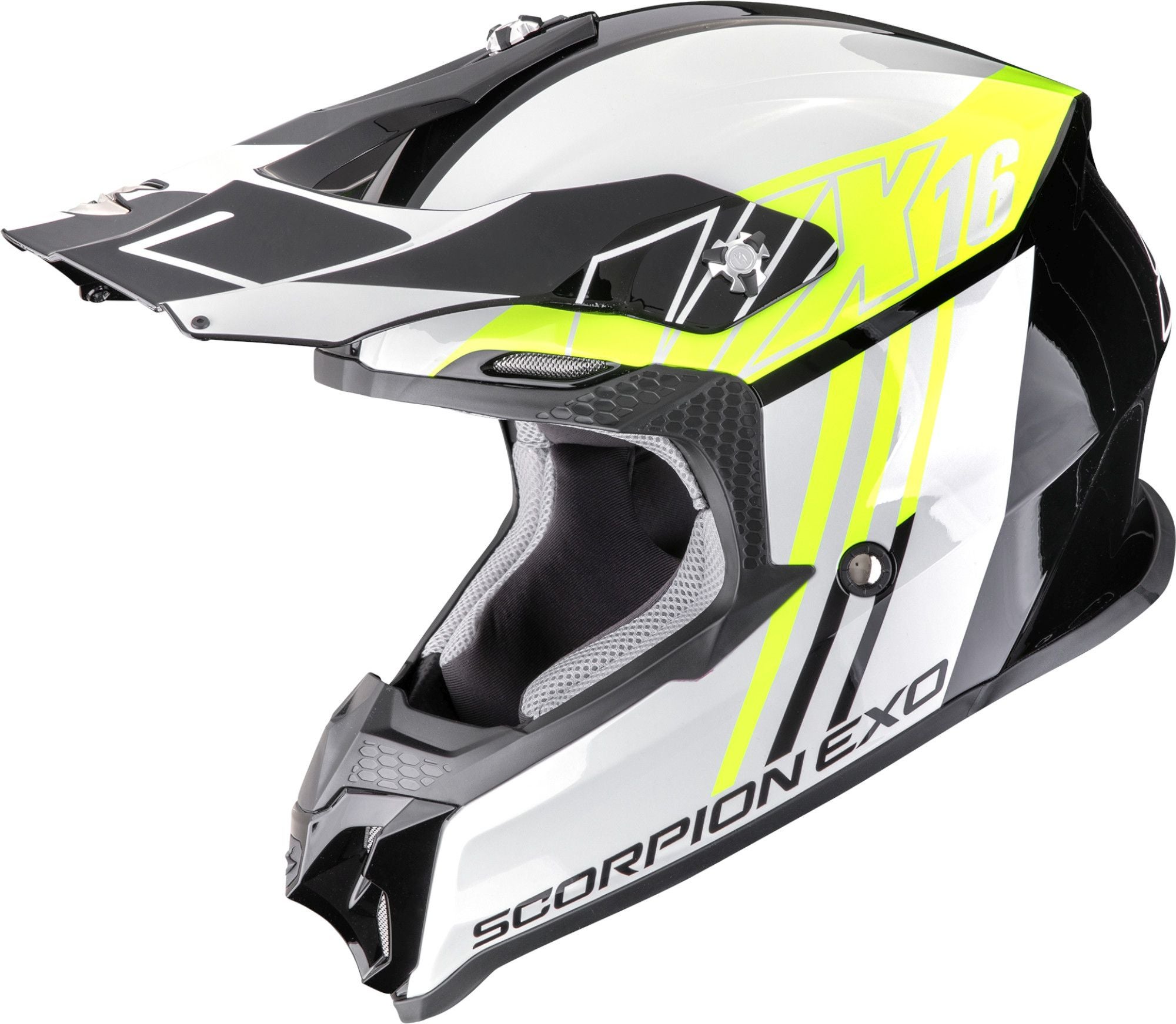 Scorpion VX-16 Evo Air Lignes Casco da motocross nero/bianco/giallo XXL (63/64) Figura 1