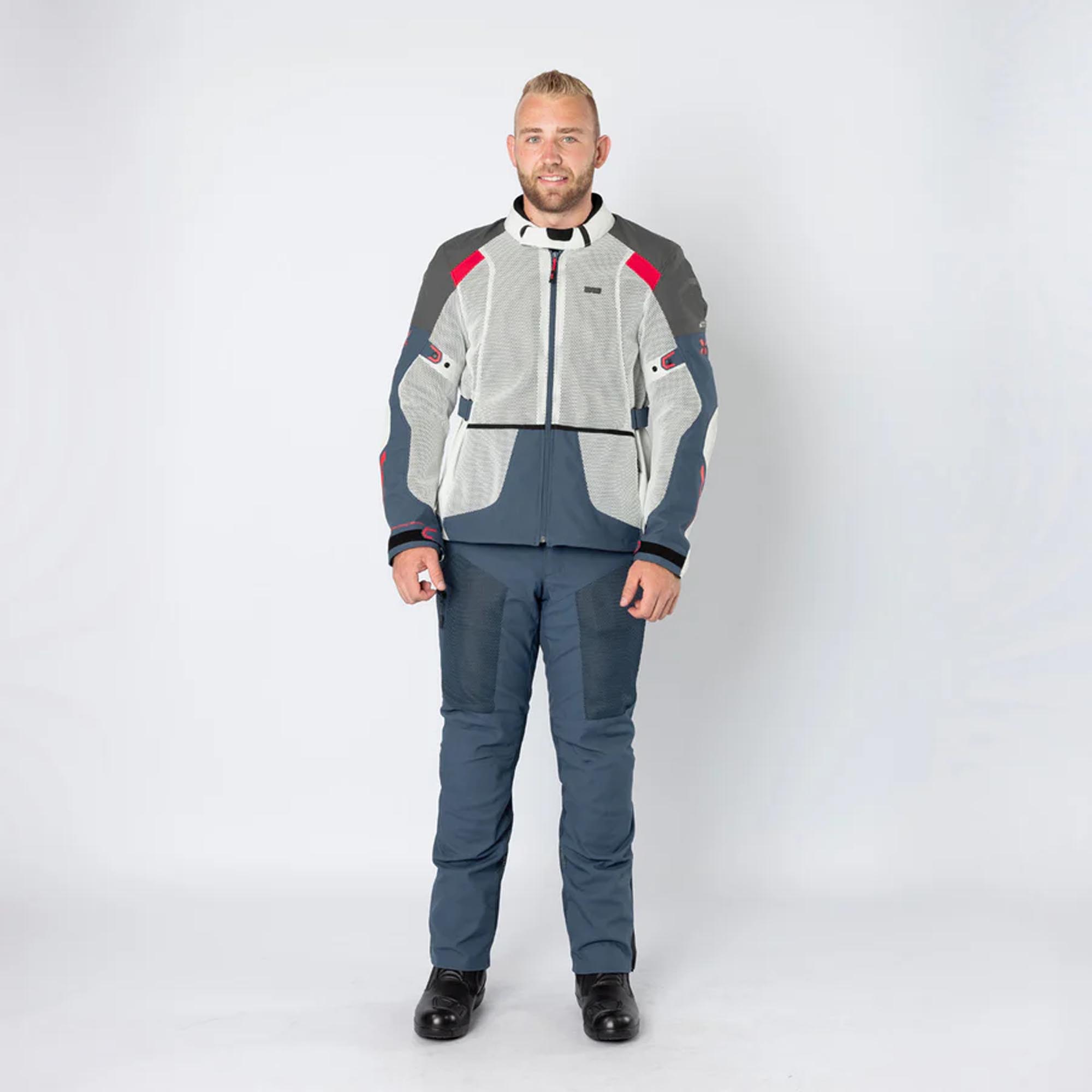IXS Tourster-Big Air 1.0 Mesh Motorcycle Textile Jacket grey/blue/red/sand M Figure 7
