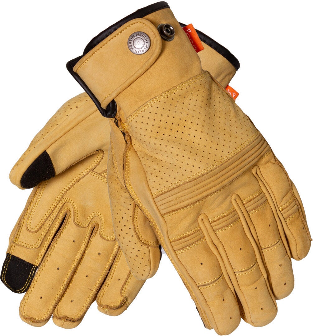 Merlin Leigh D3O Heritage Motorradhandschuhe gelb 3XL Abbildung 1
