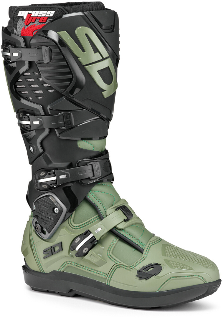 Sidi Crossfire 3 SRS Bottes Motocross Vert/Noir 47 Figure 1