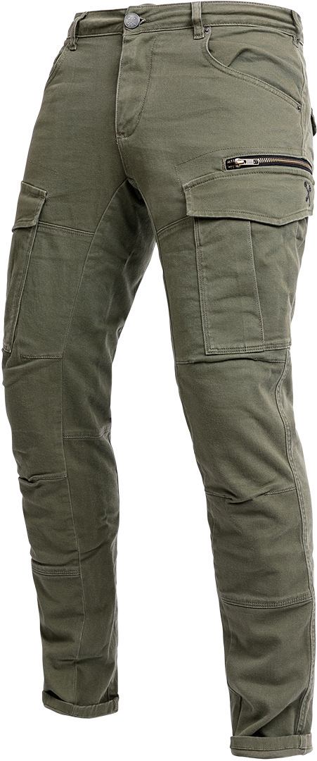 John Doe Stroker Cargo XTM Motorcycle Textile Pants olive 32 L36 Figure 1