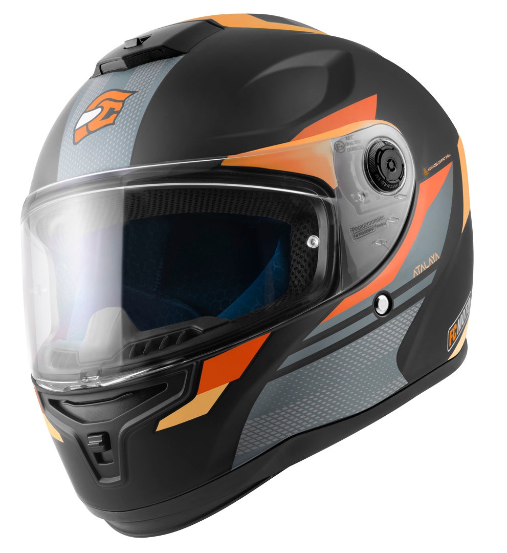 FC-Moto FF114B Zeron Hjelm sort mat/orange XL Figur 2