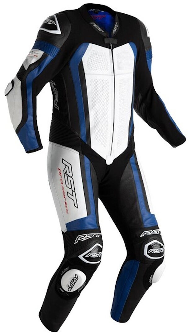 RST Pro Series Evo エアバッグワンピースオートバイレザースーツ 黒/白/青 M 図1