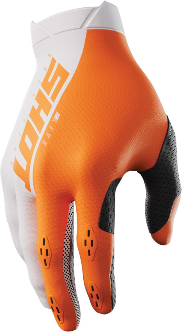 Shot Lite Luvas de Motocross Laranja/Branco 9 Figura 1