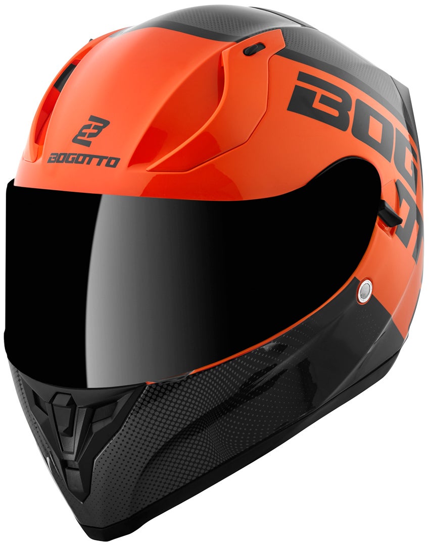 Bogotto V128 BG-X Hjelm sort/orange S Figur 1