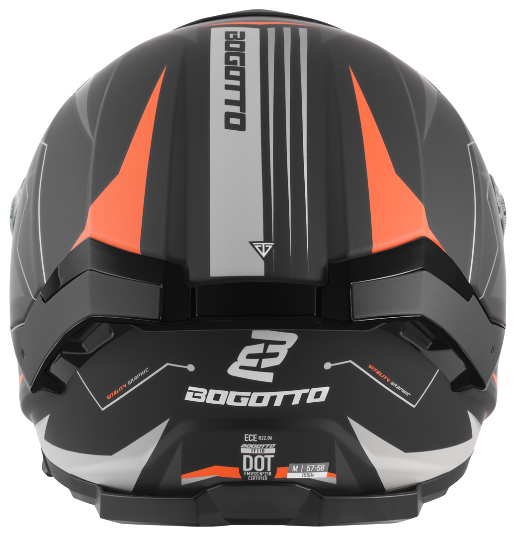 Bogotto FF118 Vilial Cască Negru mat/portocaliu M Figura 4