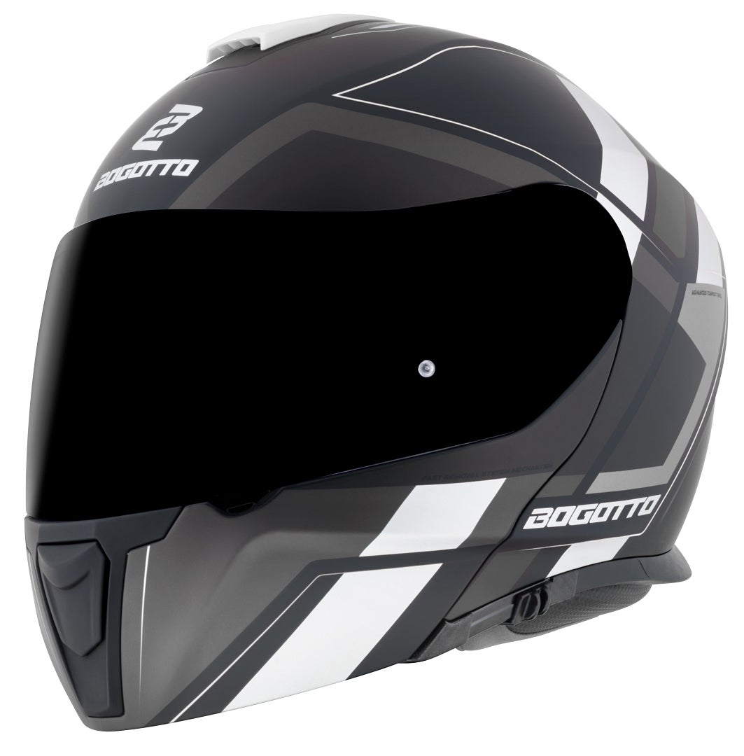 Bogotto FF403 Murata casque rabattable Blanc/Noir/Gris S (55/56) Figure 2
