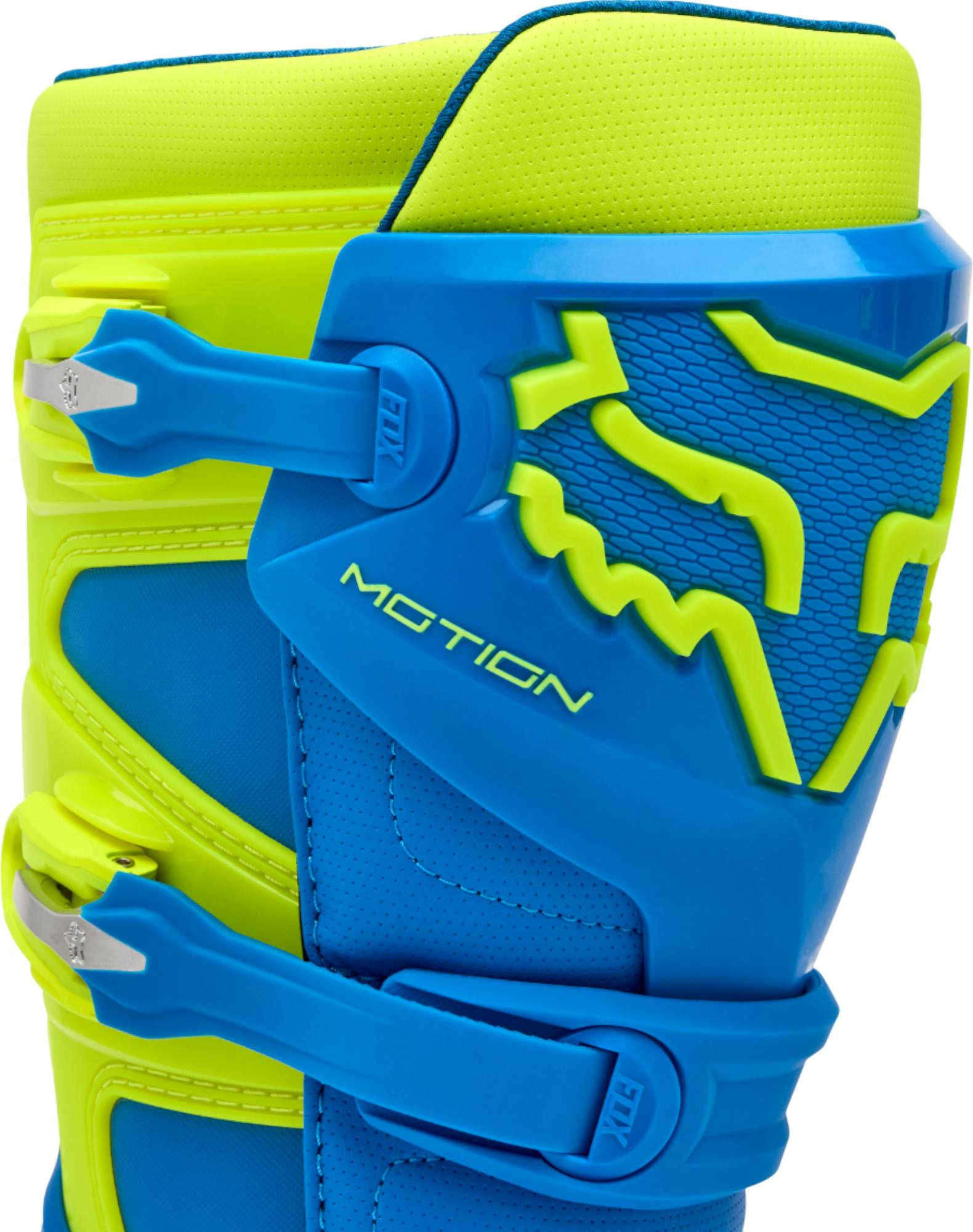 FOX Motion Stivali da motocross blu/giallo 8 Figura 9