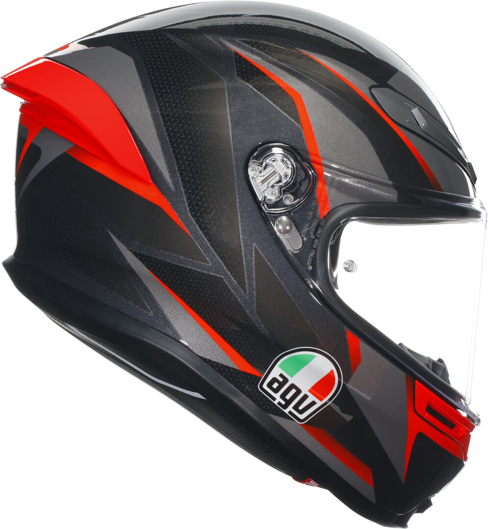 AGV K6 S Karve 2.0 Casque Noir/Gris/Rouge L (59/60) Figure 3