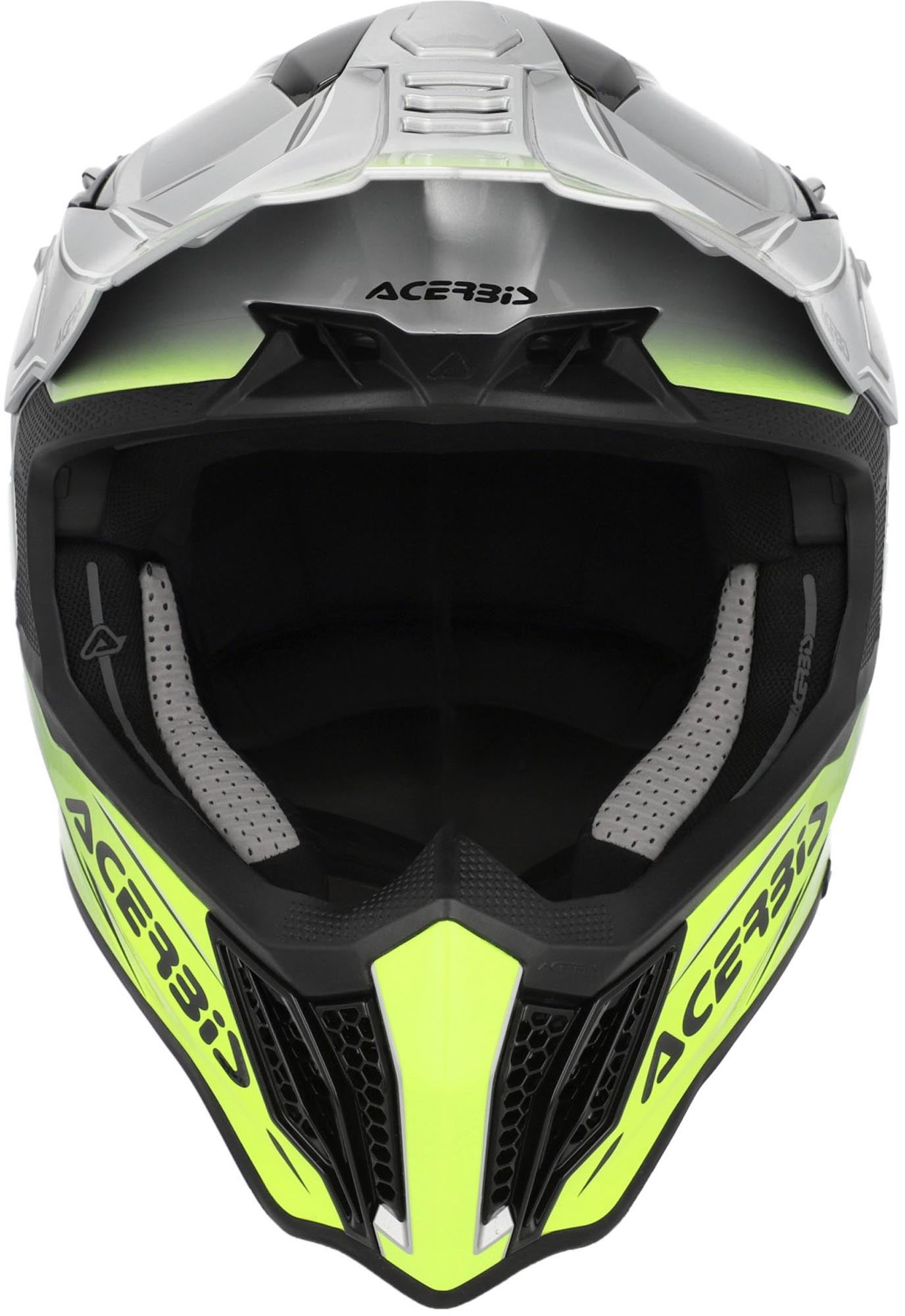 Acerbis Airstrike-X Scratch Motocrosshjelm sølv/gul M (57/58) Figur 3