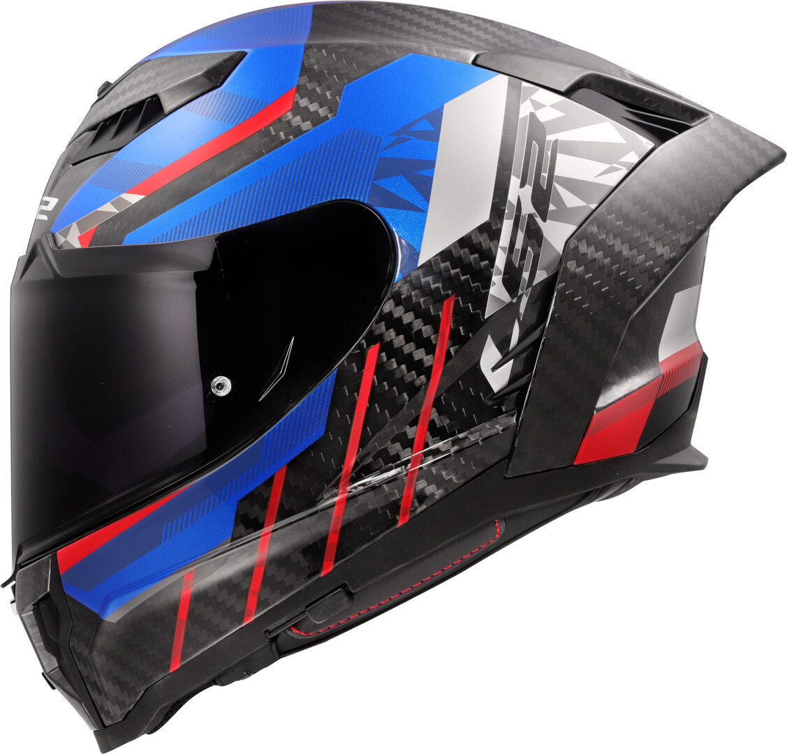 LS2 FF807 Dragon Trax Carbon Helm carbon/blau/rot S (55/56) Abbildung 3