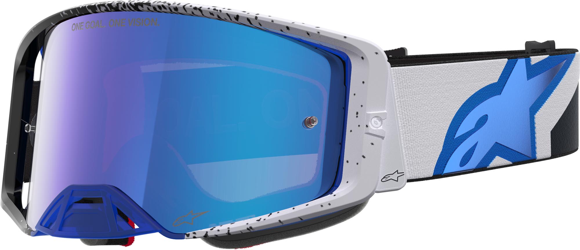 Alpinestars Supertech Hiten Mirror Motocrossglasögon svart/blått/vitt Figur 1