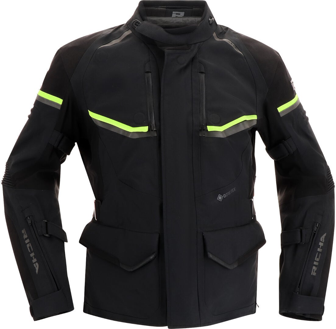 Richa Atlantic 2 Gore-Tex waterproof Motorcycle Textile Jacket black/yellow XL Figure 2