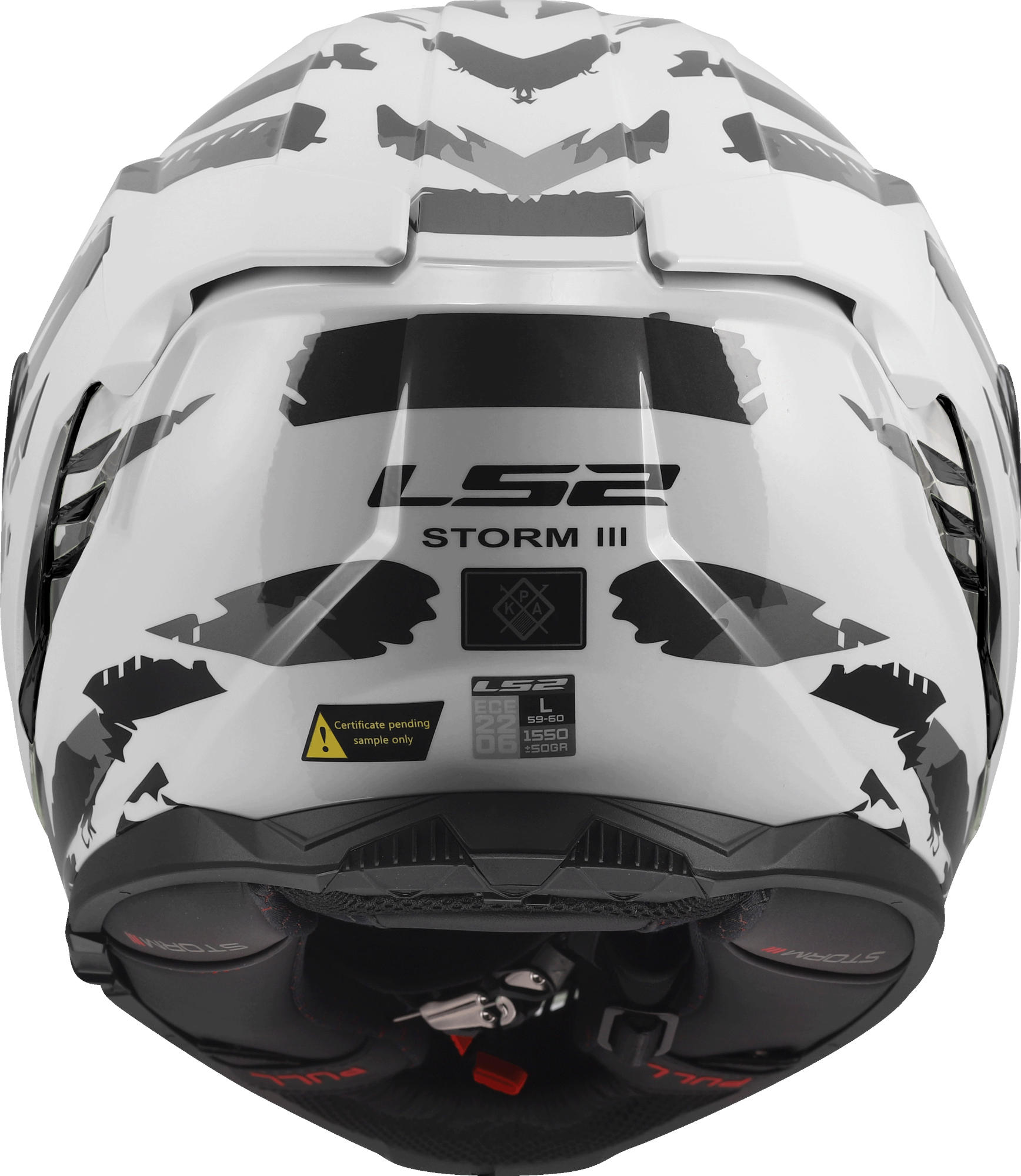 LS2 FF818 Storm III Kaos Helmet white/grey L (59/60) Figure 5