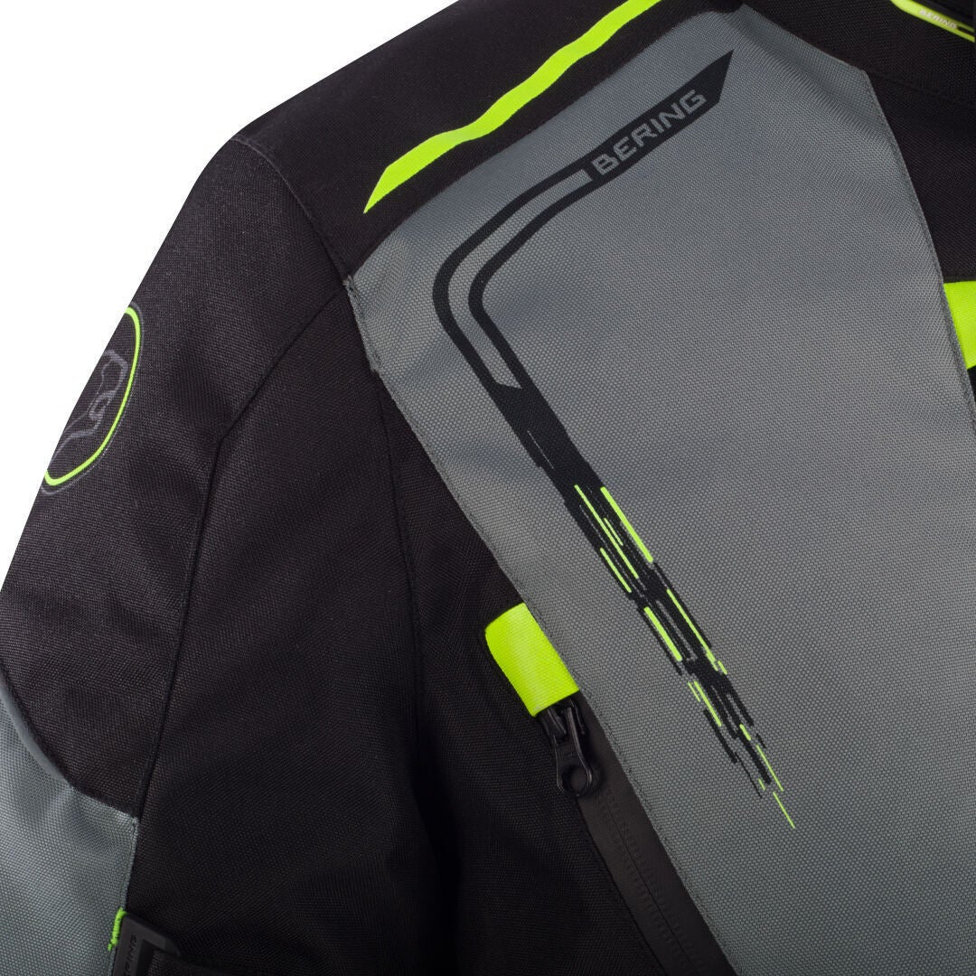 Bering Vision wasserdichte Motorrad Textiljacke schwarz/grau 4XL Abbildung 5