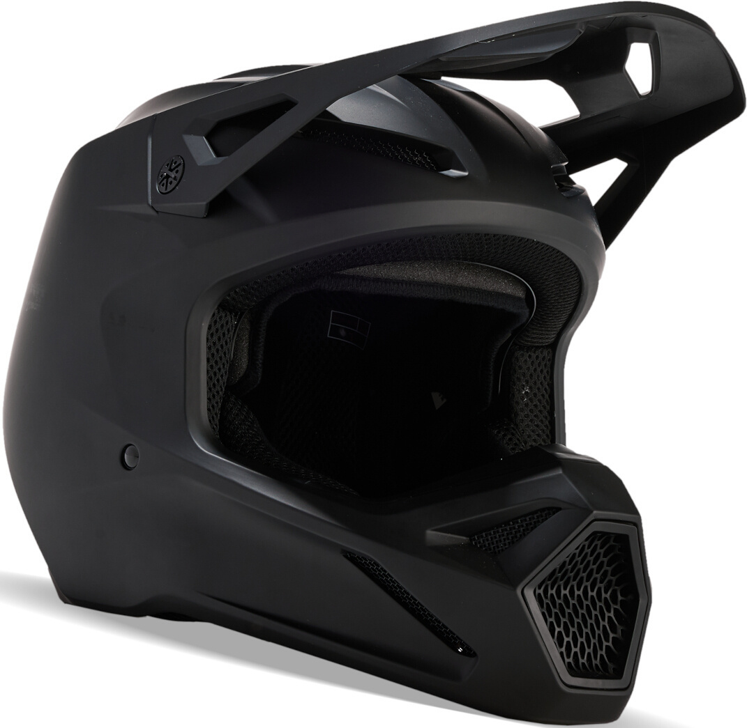 FOX V1 Matte Black 2023 Cască de motocross pentru tineret Y/M (51/52) Figura 1