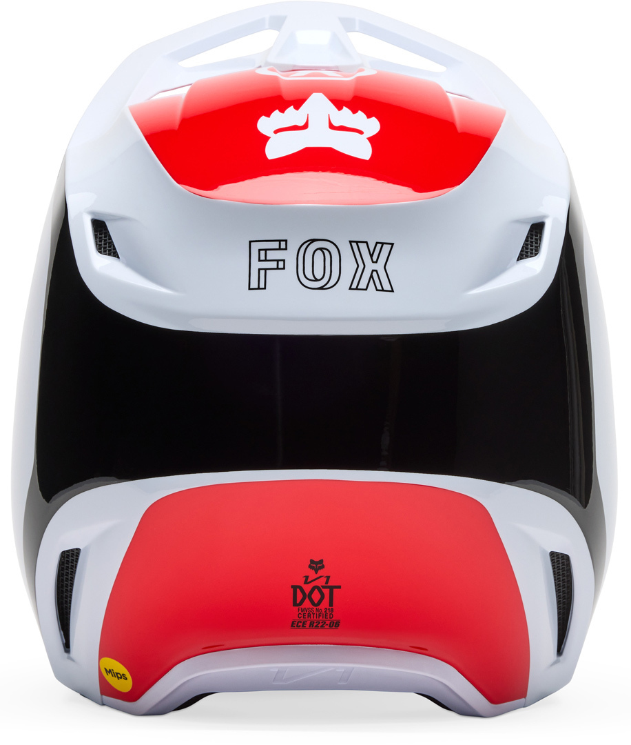 FOX V1 Flow MIPS Motocross Helm weiß/rot S (55/56) Abbildung 3