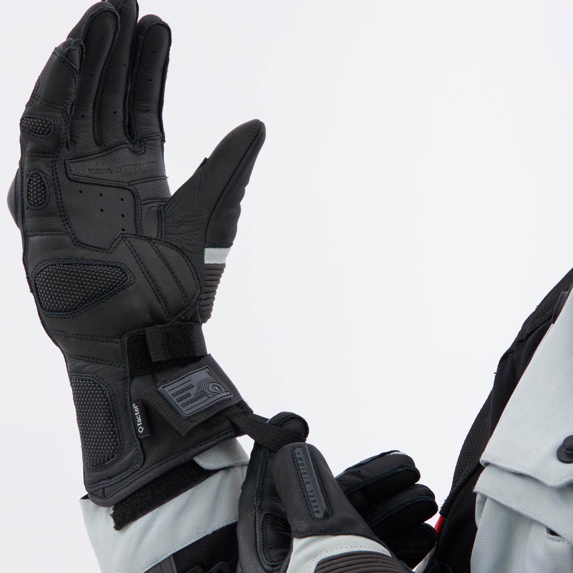Rebelhorn Range Motocyklové rukavice Černá/světle šedá 2XL Obrázek 7
