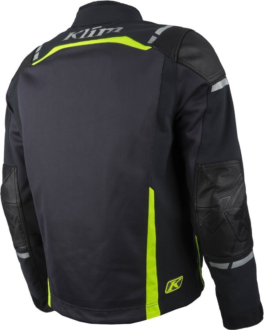 Klim Induction Pro 2025 Blouson en cuir/textile en maille de moto perforée noir/jaune néon XXL Figure 6