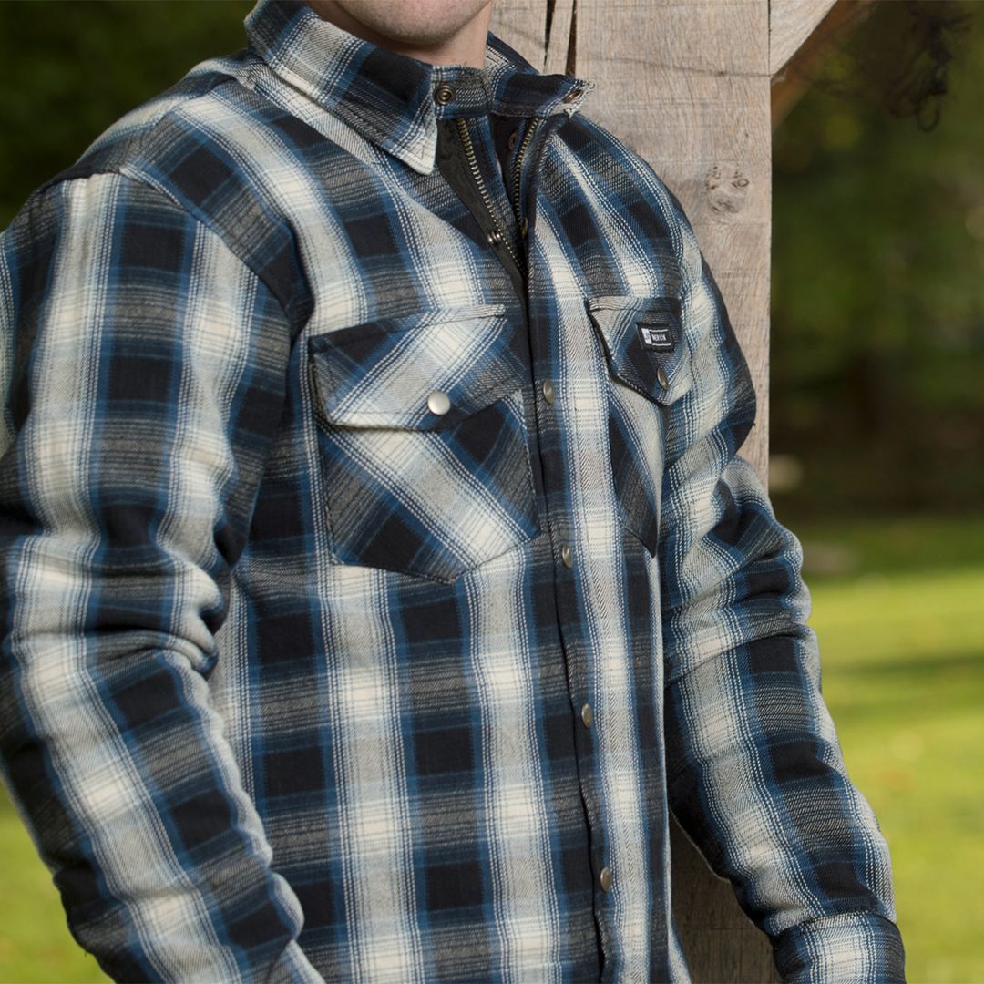 Merlin Axe Camicia da moto blu/bianco XXL Figura 2