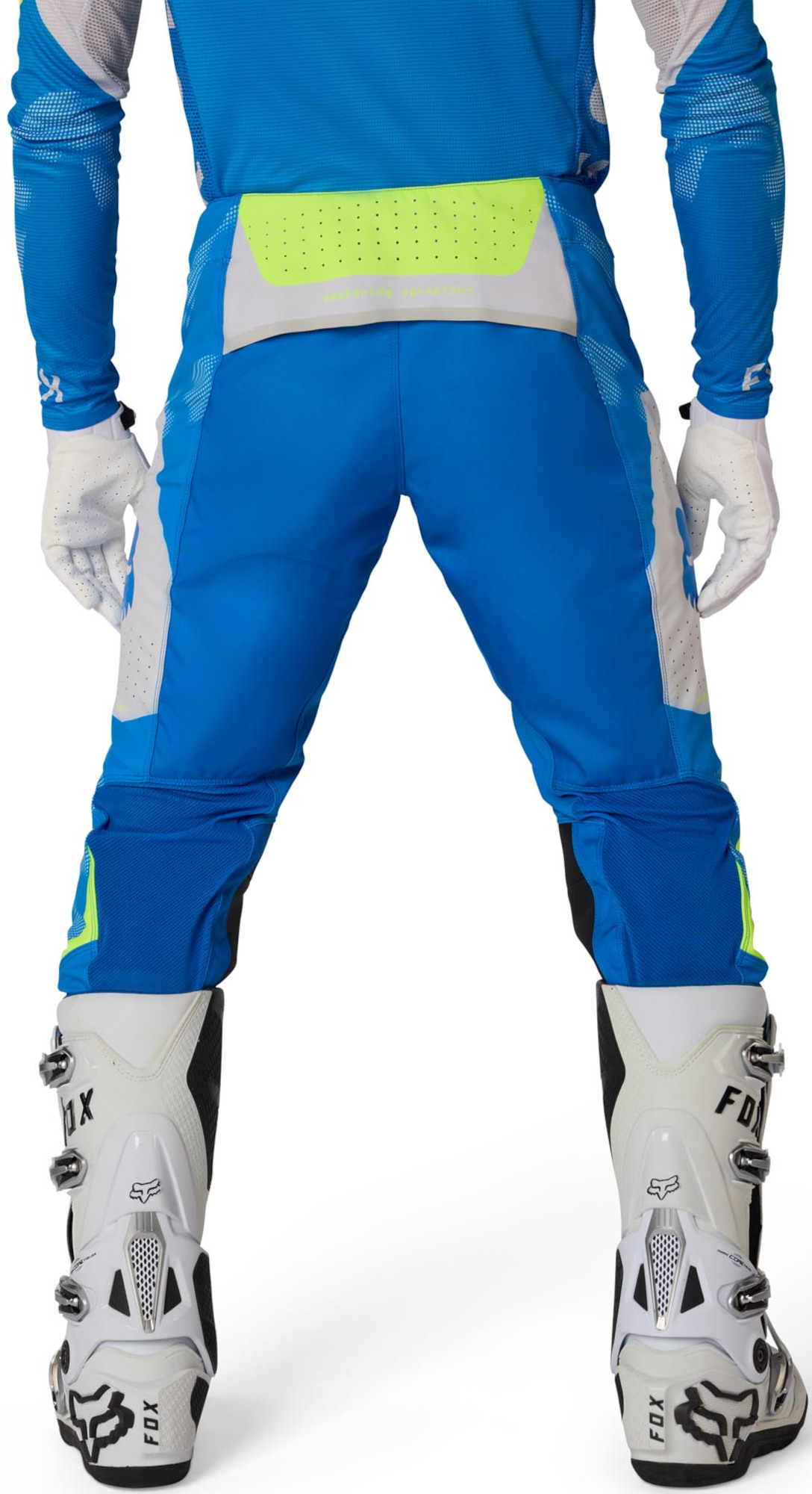 FOX Flexair Tactile Motocrossbukser blå/neon-gul 36 Figur 4