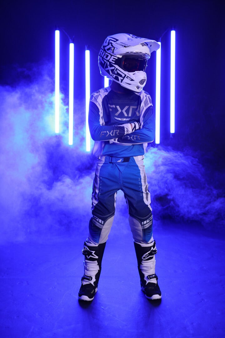 FXR Helium 2025 Youth Motocross Pants blue/white 26 Figure 5