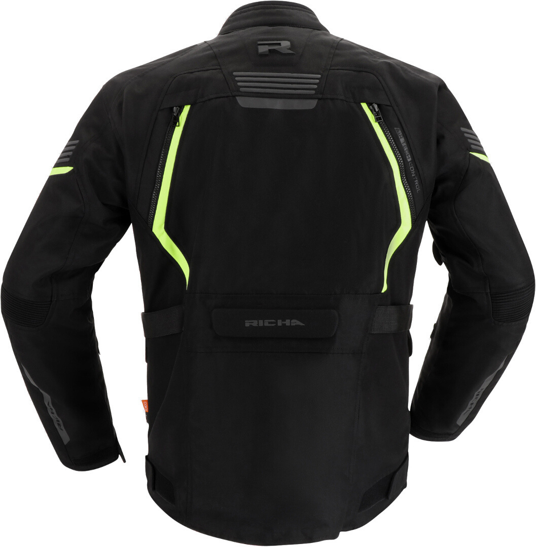 Richa Phantom 3 waterproof Motorcycle Textile Jacket black/yellow M Figure 3