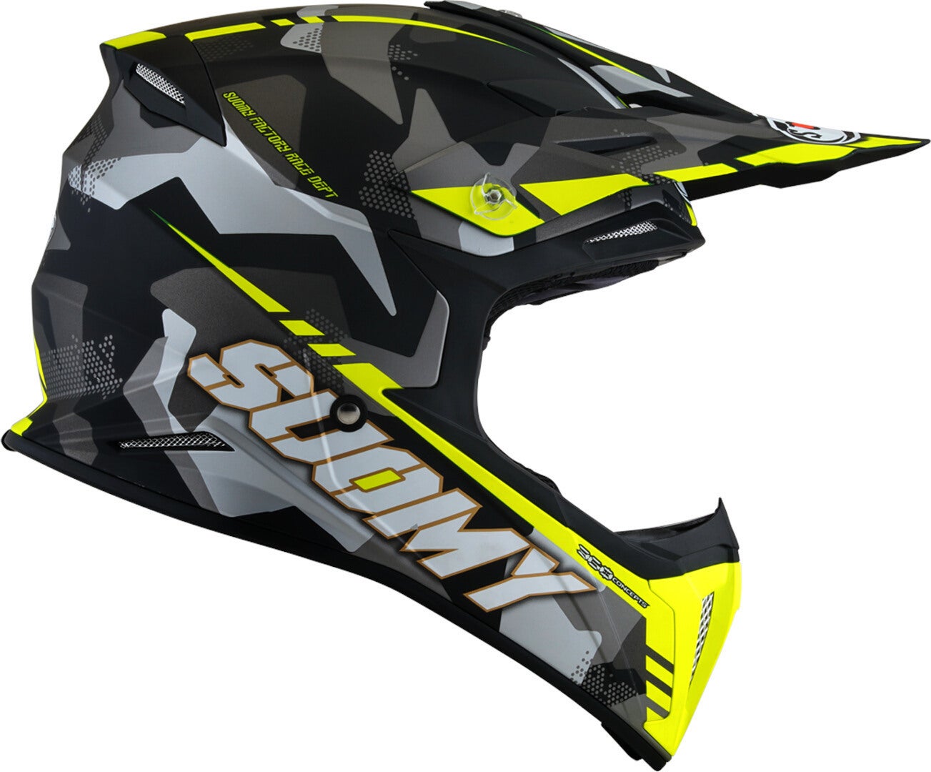 Suomy X-Wing Camouflager E06 Motocross hjelm sort/grå/gul XL (61/62) Figur 6